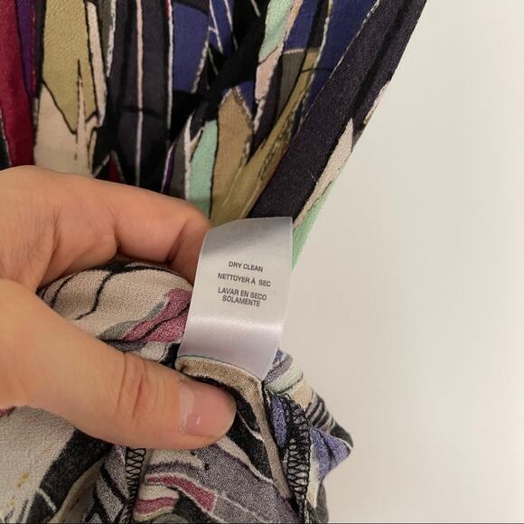 ELLA MOSS Stained Glass 3/4 Sleeve Top Graphic Art Print Size Medium - Picture 7 of 8